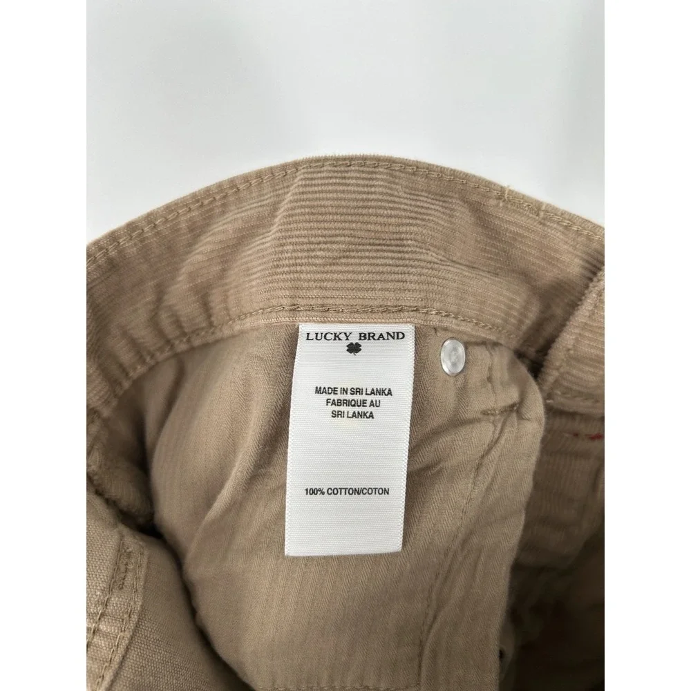 Lucky Brand Vintage‎ 361 Corduroy Pants Men's 36x32 Khaki Straight Leg 5 Pocket